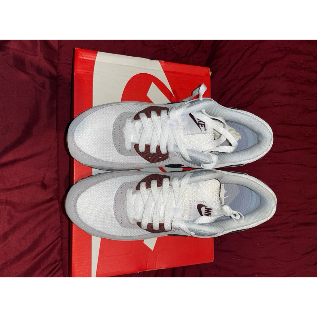 NEW NIKE AIR MAX 90 WHITE/BLACK-DARK TEAM RED
