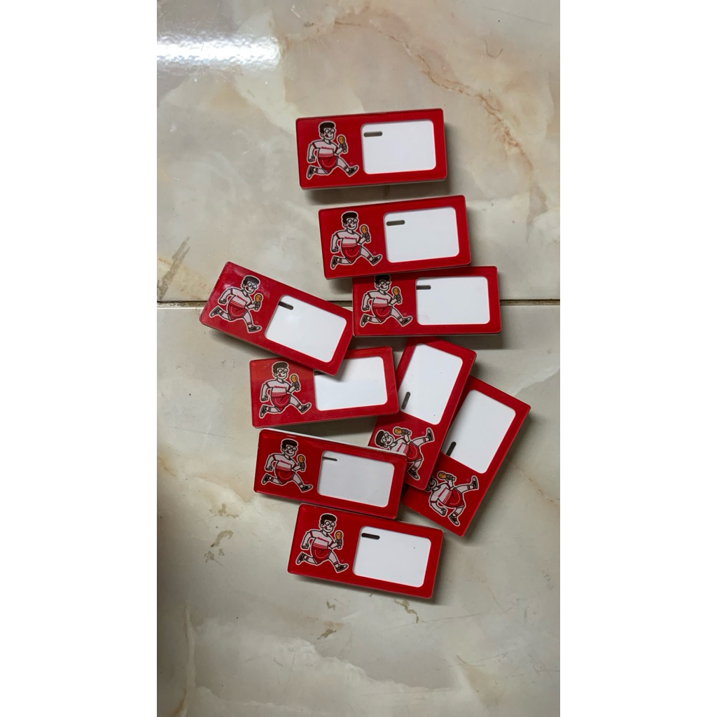 

reusable name tag acrylic tambahan resin UV