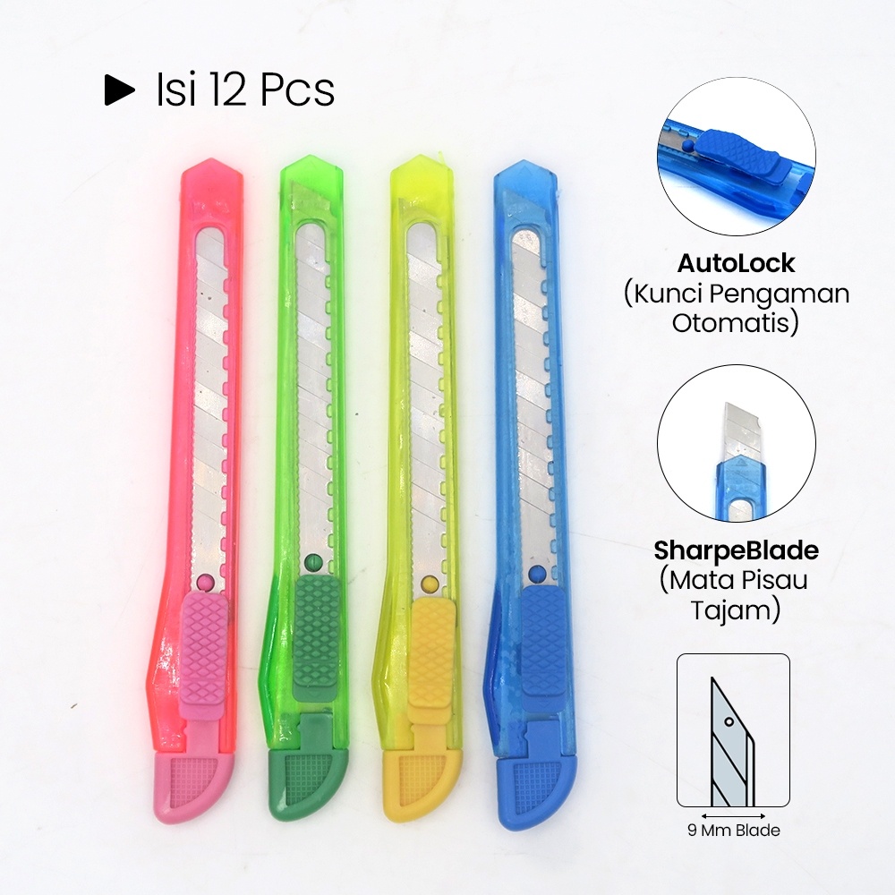 

[Grosir] Pisau Cutter Kecil Lembaran 12 PCS