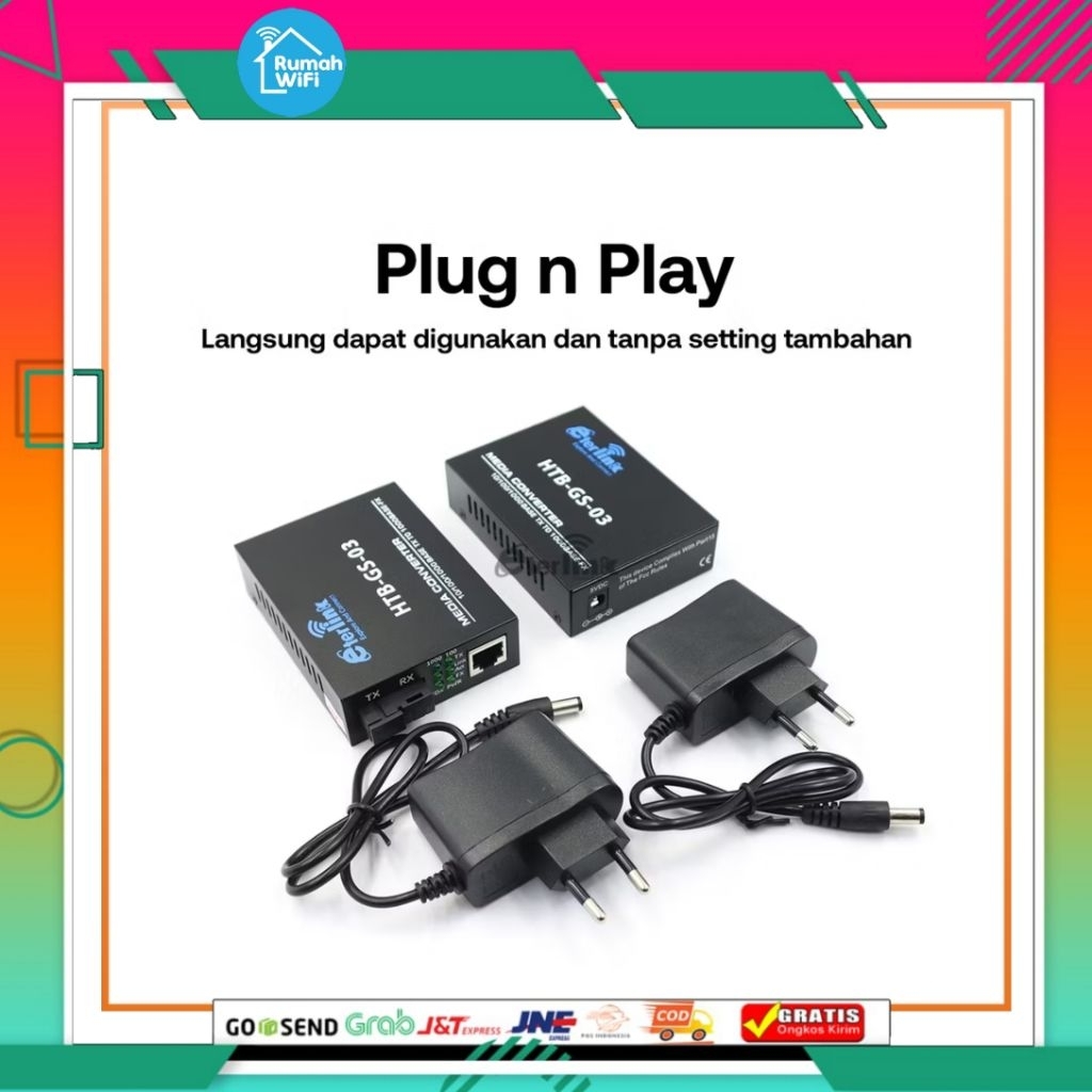 HTB converter fiber optic | media converter fo A+B | HTB gs03 gigabit | HTB sepasang | eterlink