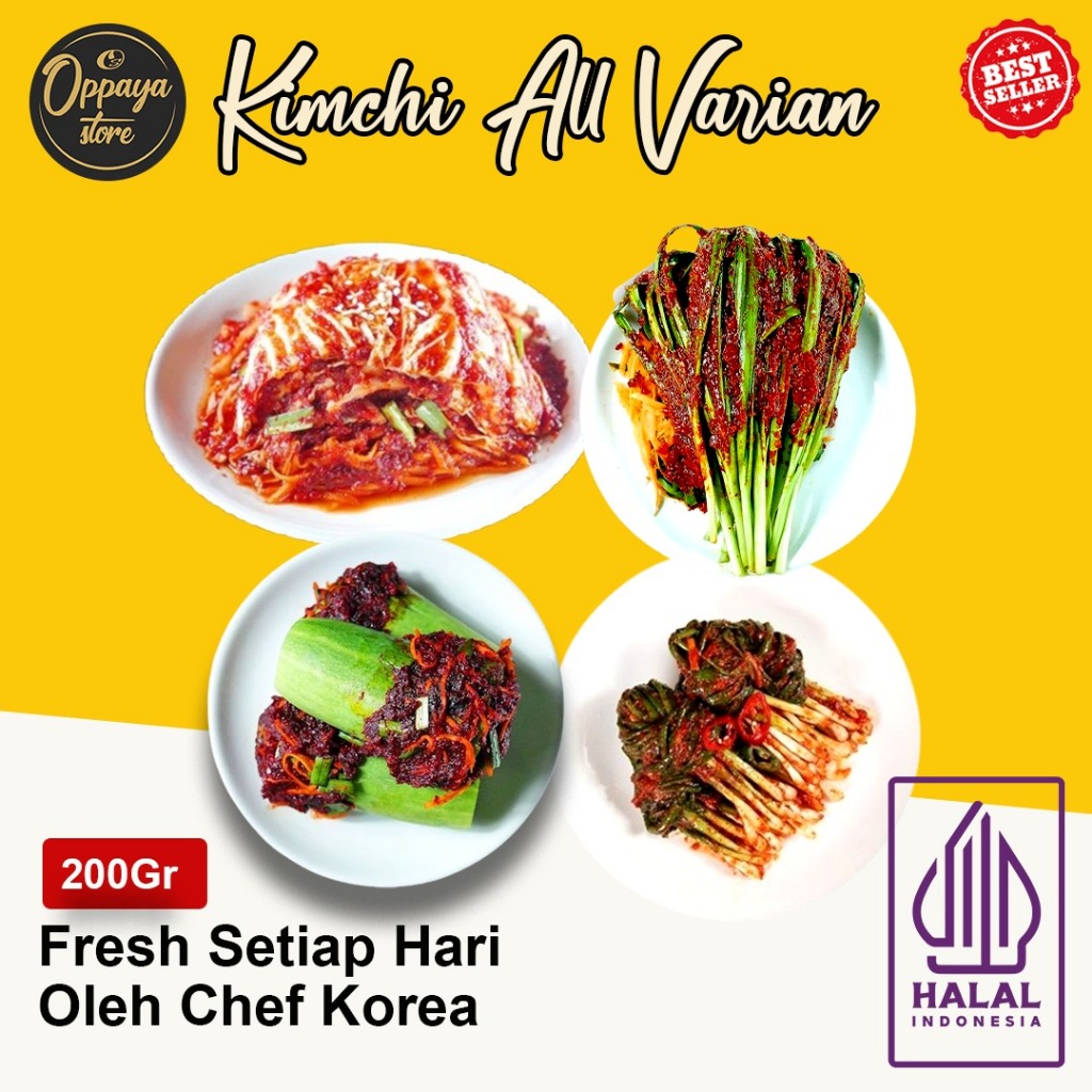 

Oppaya Store - Kimchi 200 Gram Fresh Makanan Korea Kimchi Halal Korea Semua Varian