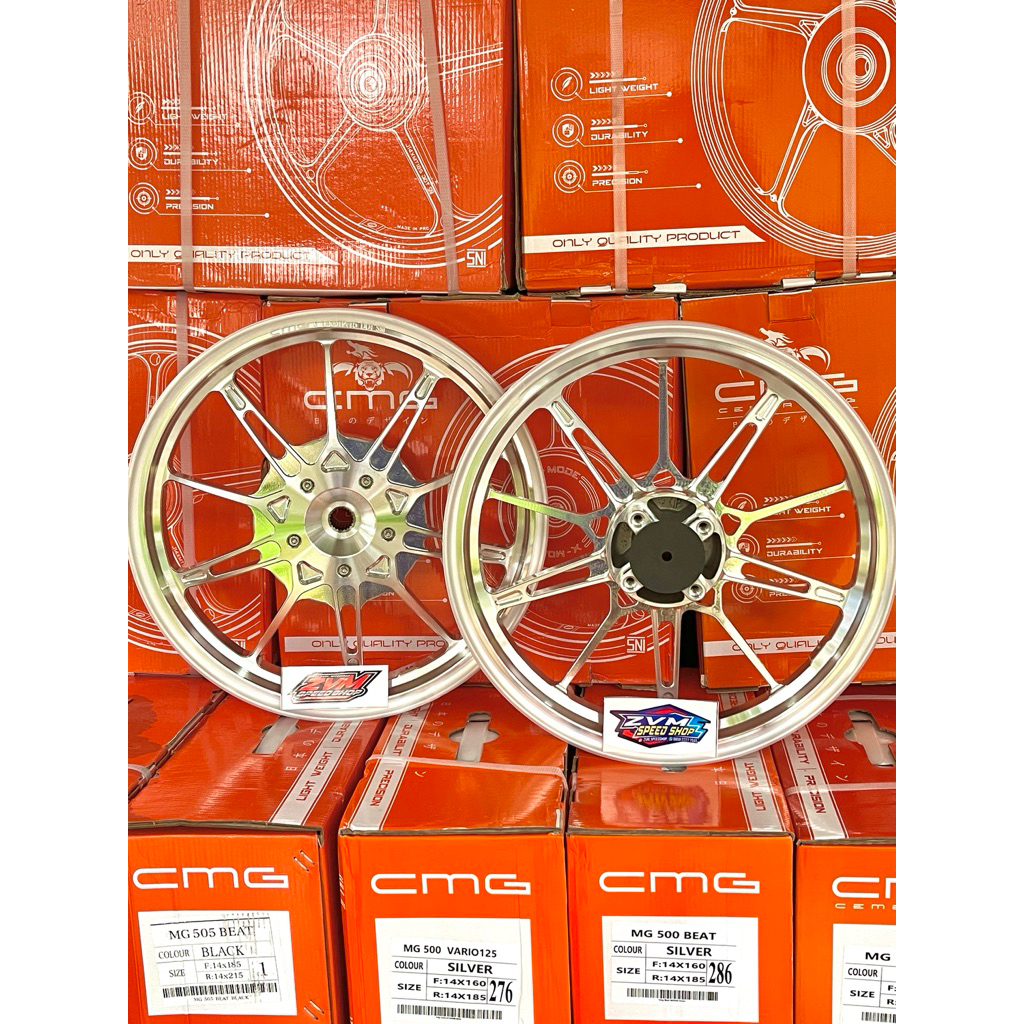 Velg Cmg MG10 Silver Palang 10 Beat Scoopy Genio Vario110 Vario 125/150/160cbs Stylo