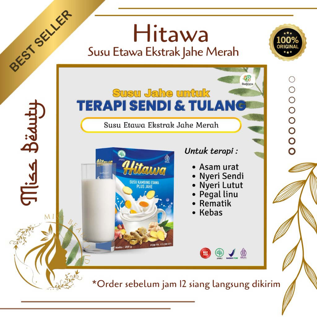 

Hitawa Susu Kambing Etawa Plus Jahe Temulawak dan Kunyit isi 200gr