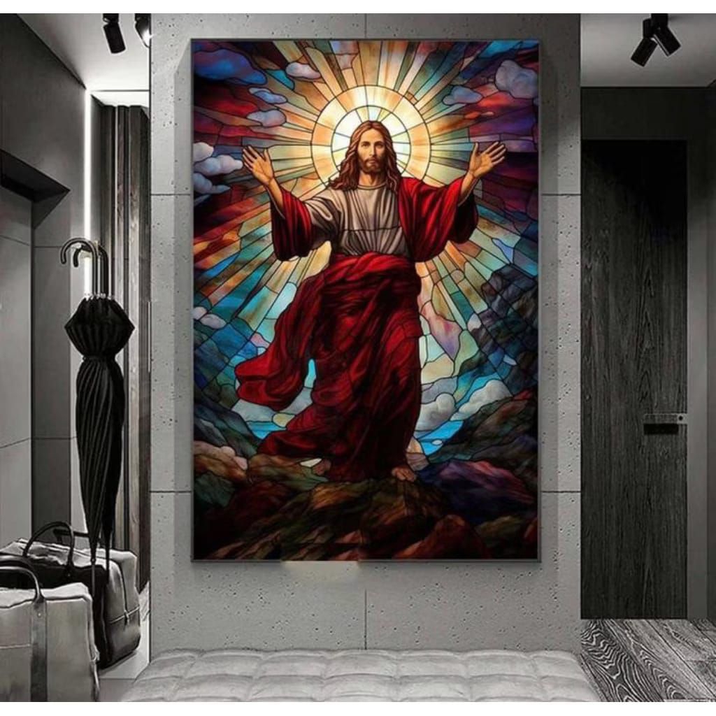 lukisan tuhan  yesus berdoa  100x150cm