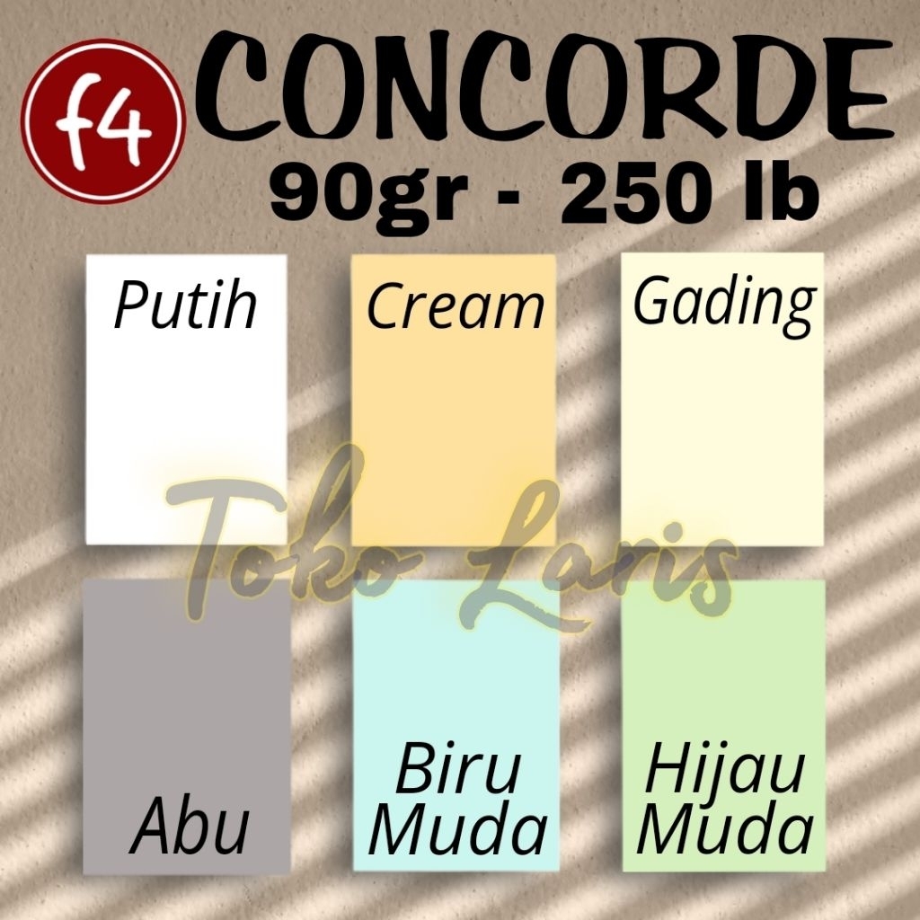 

Concorde tipis Folio F4 90gr 250 lembar