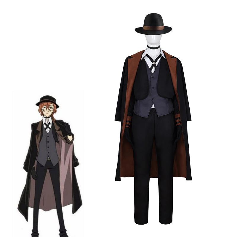 Bungo Stray Dogs cos Nakahara Chuya cosplay costume and wig