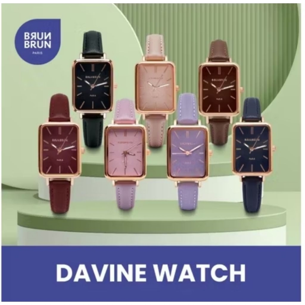 JAM TANGAN BURNBURN PARIS TYPE DAVINE WARNA UNGU/LILAC & BROWN