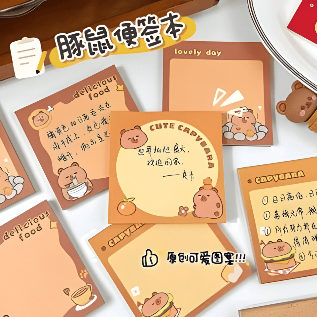 

Memopad Capybara Aestetic Cute Cartoon Kartun Non Sticky Kertas Catatan Kartun (50 Lembar) - Studio Strawberry