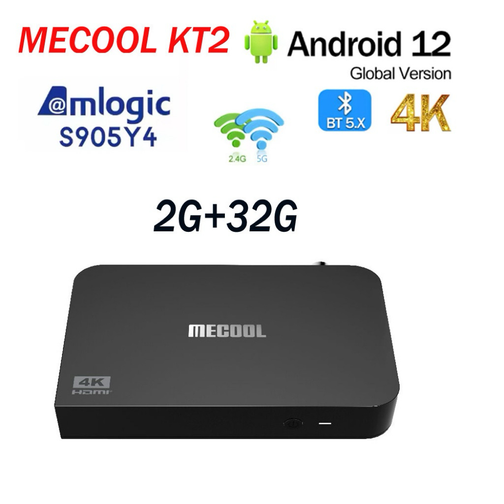 STB Mecool KT2 Android TV Box 4K DVB T2 Hybrid Set-top Box