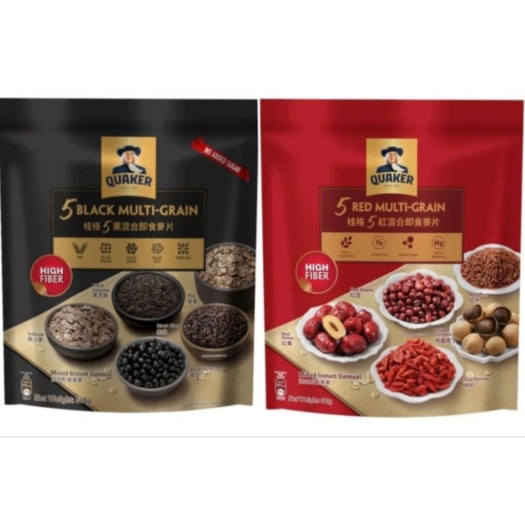 

Quaker 5 Five Multi Grain Mixed Instant Oatmeal Red | Black Malaysia