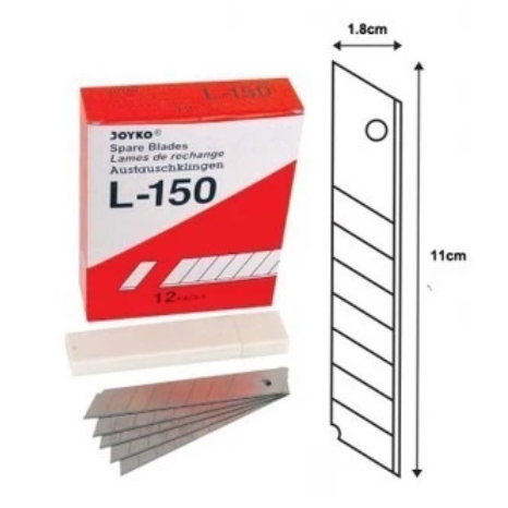 

ISI PISAU CUTTER CUTER BESAR JOYKO L 150 L150 L-500 REFILL KATER