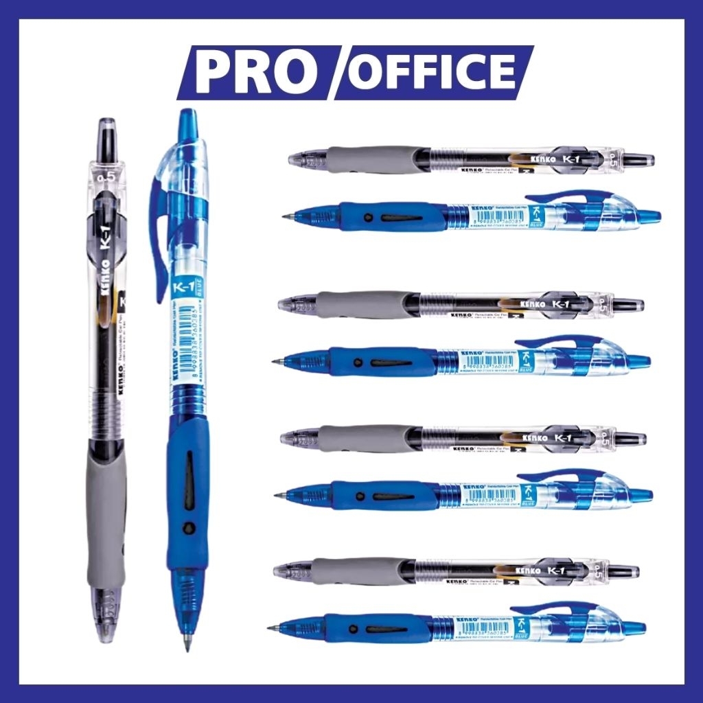 

ProOffice - Pulpen Kenko K1 Hitam / Biru | Bolpoin Tinta Halus