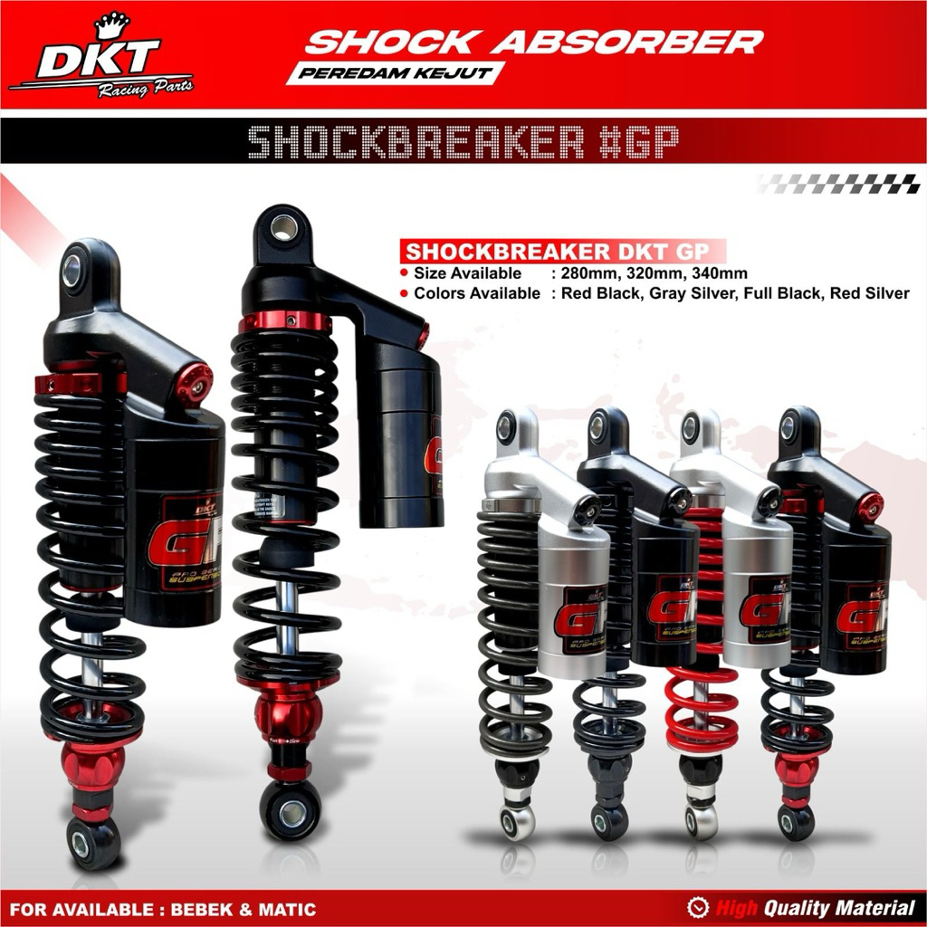 Shok Shokbreaker Tabung Dkt Gp Series 280mm 320mm 340mm Shokbreker Tabung Belakang Motor bebek Tiige