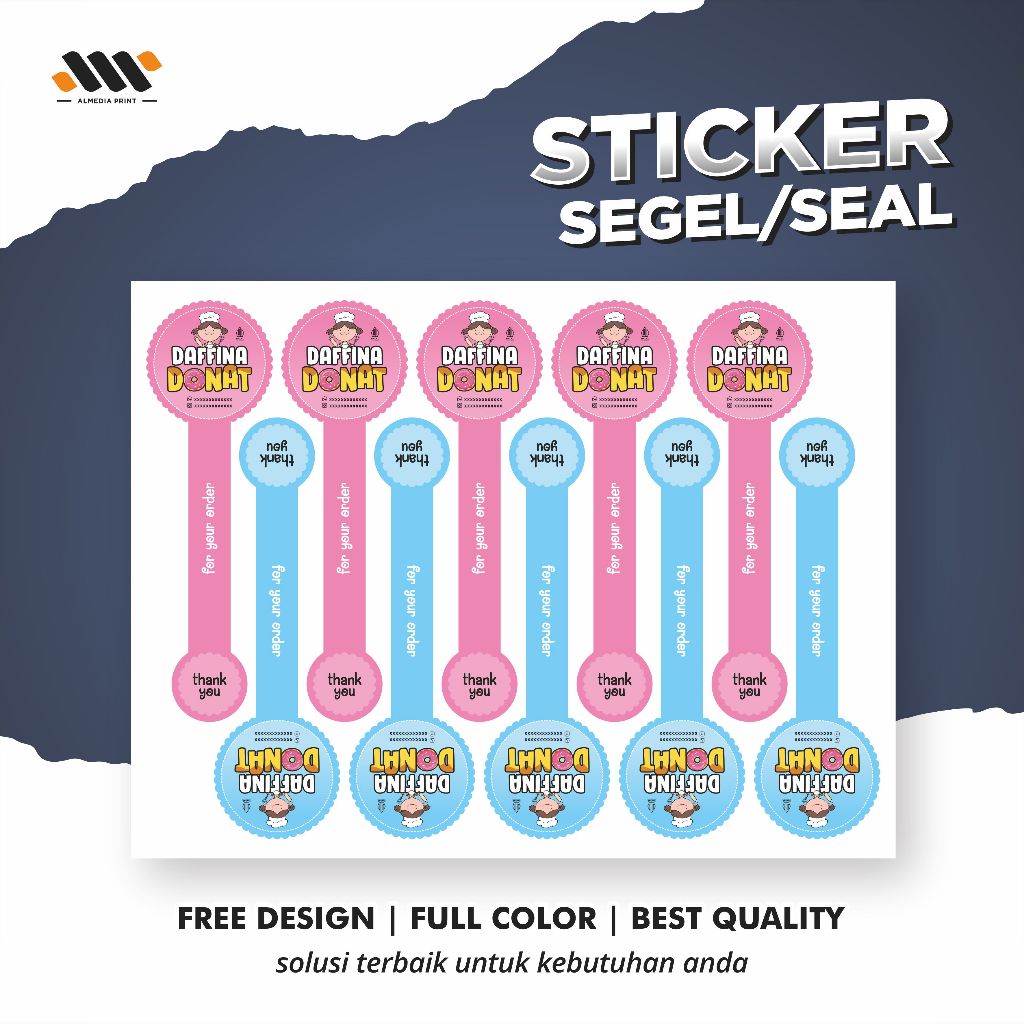 

(MINIMAL 100 PCS) STICKER SEGEL MINUMAN MAKANAN CUSTOM