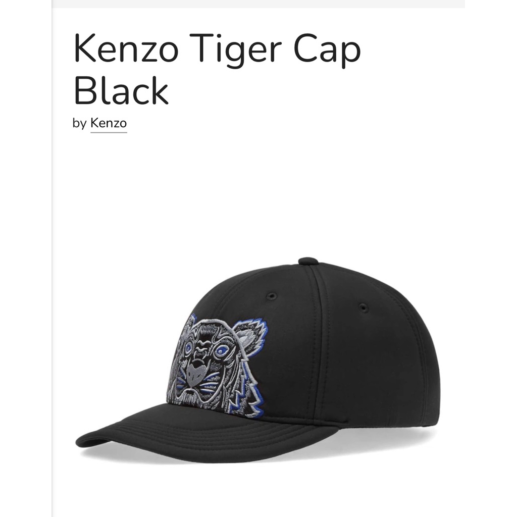 Kenzo Tiger Cap Black Preloved
