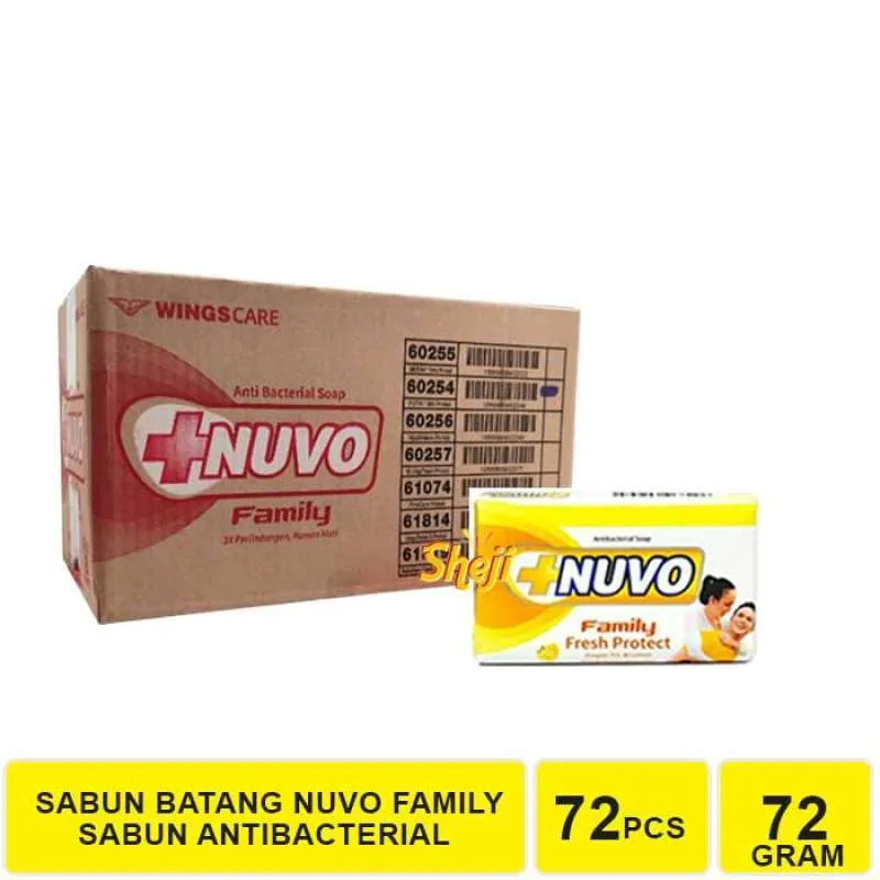 SABUN BATANG NEUVO ANTIBACTERIAL 72 GRAM 1 DUS ISI 72 PCS / Sabun Batang Nuvo 1 Dus