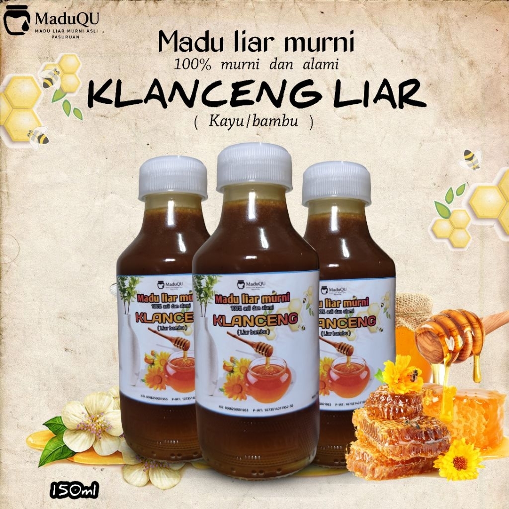 

Madu hutan liar Klanceng (150 ml) murni dan alami 100% - Tingkatkan stamina dan daya tahan tubuh, PURE HONEY