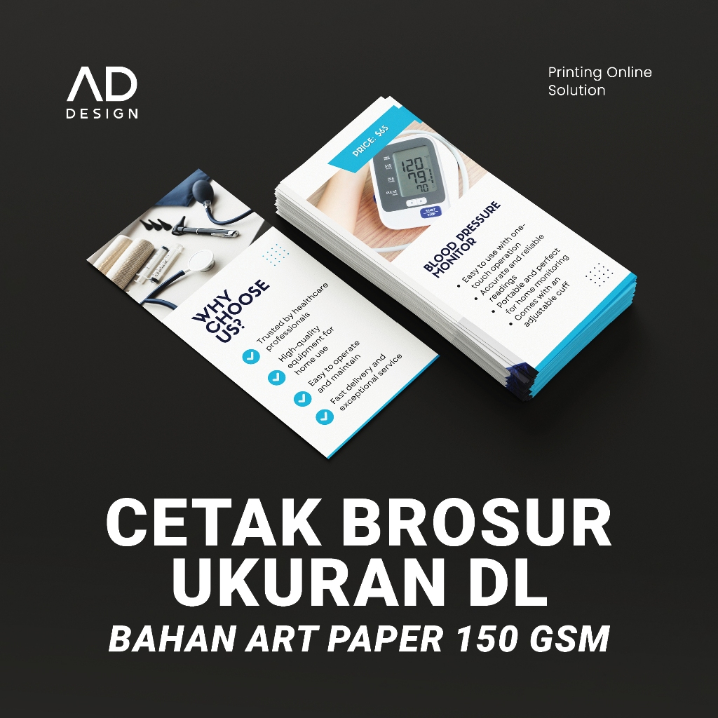 

CETAK BROSUR DL SIZE BAHAN ART PAPER 150 GSM