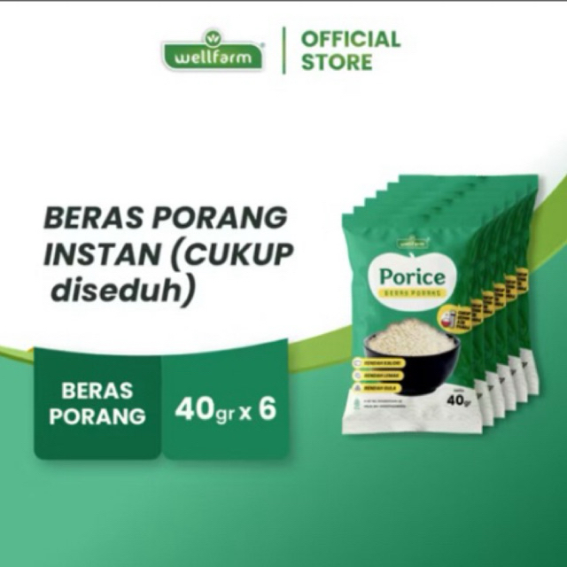 

Porice Beras Porang Sachet Instan, Baik Untuk Diabetes dan Diet | Spesial Bundle 6 Pcs