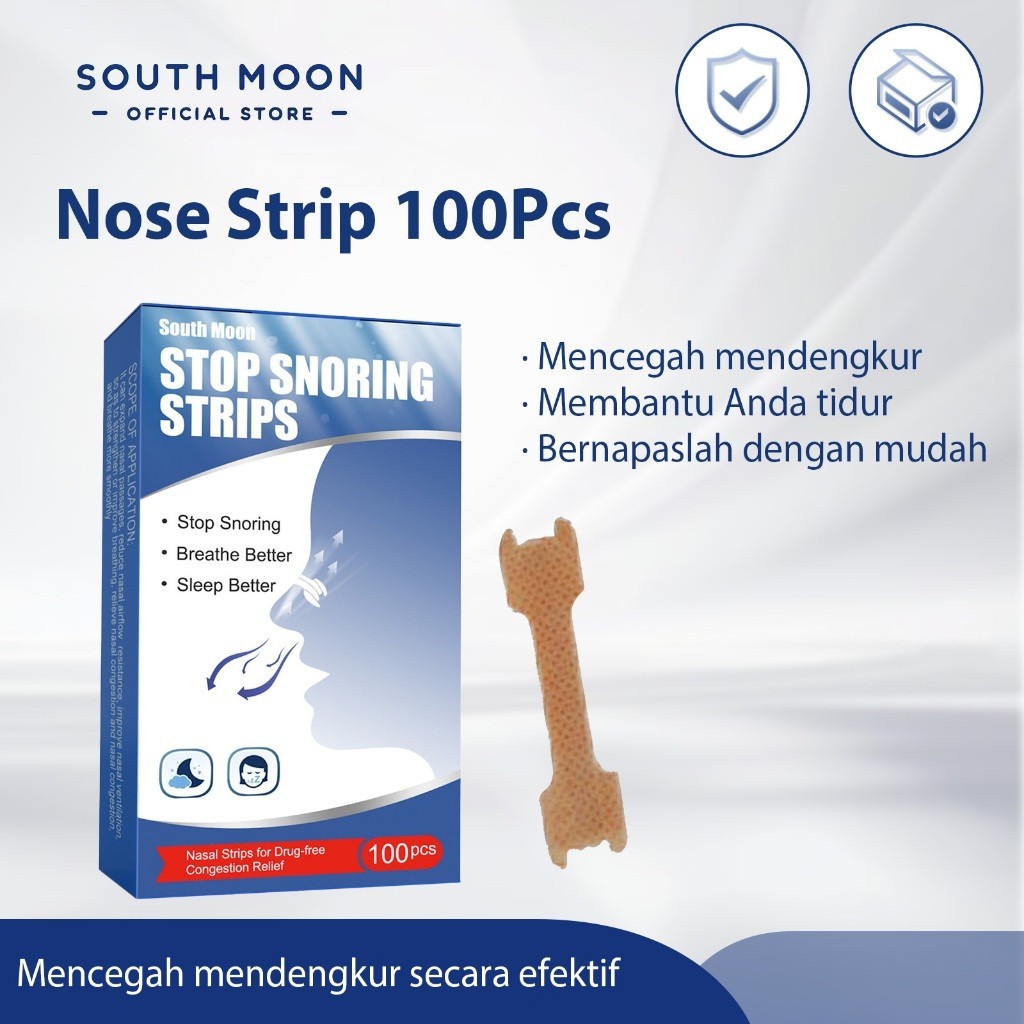 South Moon nasal strip 100Pcs nasal strips untuk hidung tersumbat nasal strip anti dengkur Anti Snor