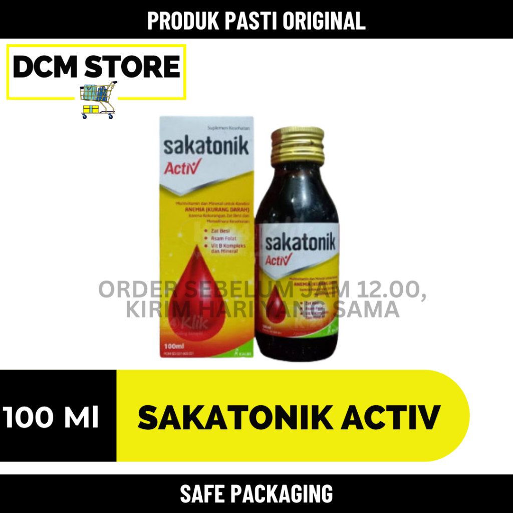 

Sakatonik Activ 100 dan 300 ML Membantu Pemenuhan Kebutuhan Zat Besi dan Memelihara Kesehatan Tubuh