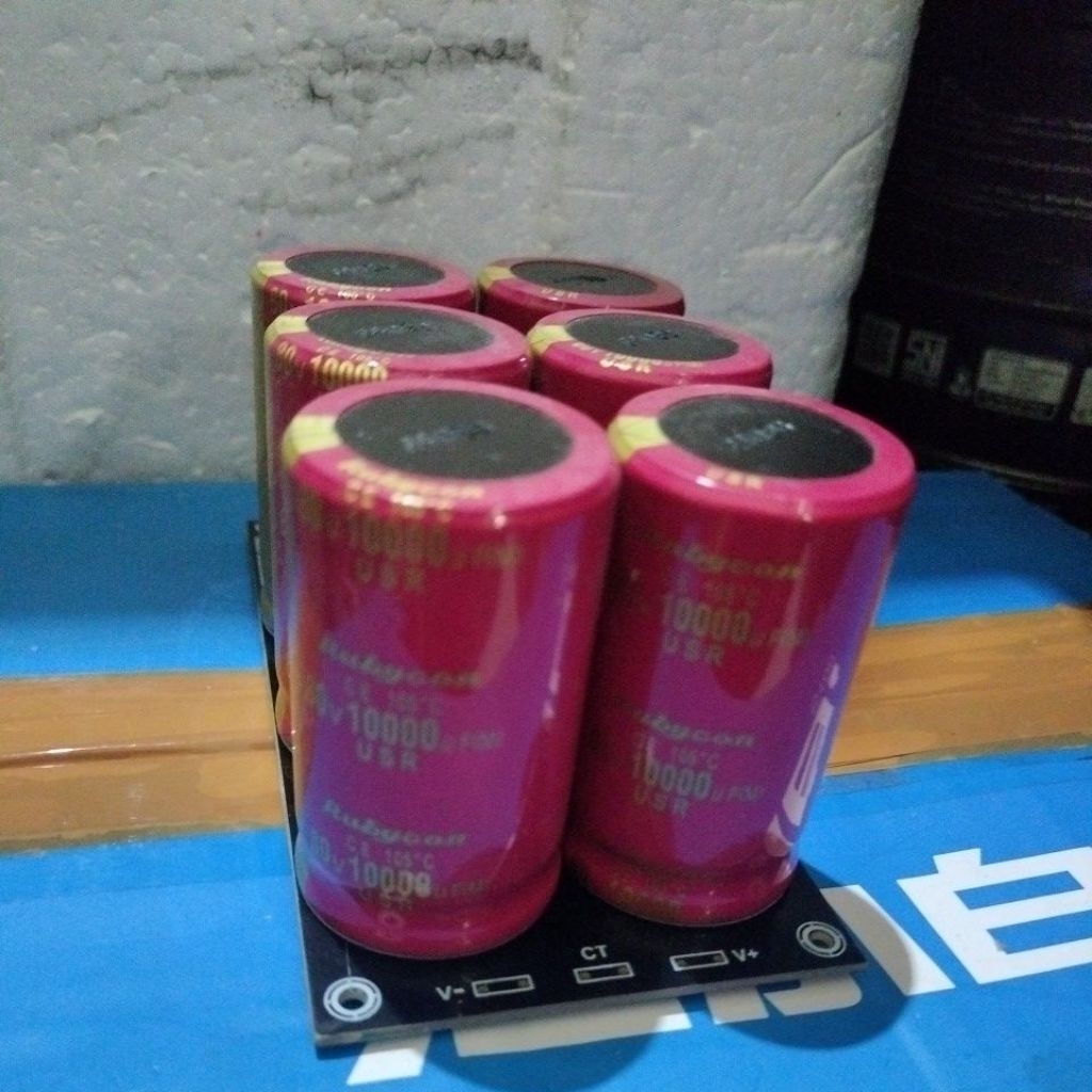 PSU 6 ELCO 80V 10000UF RUBYCON USR, DILENGKAPI 2 DIODA 25A.