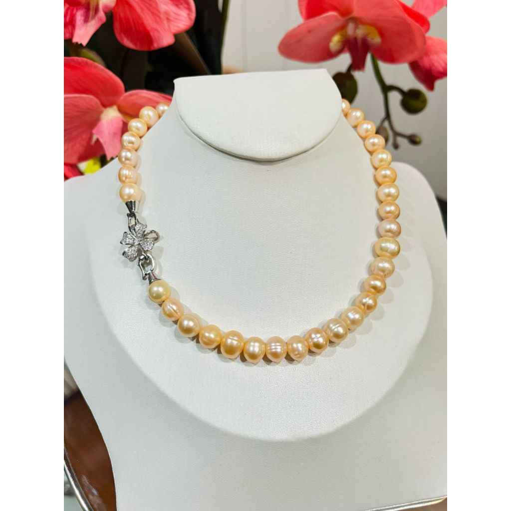 kalung choker full mutiara air tawar