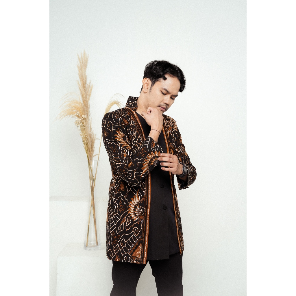 Blazer Vest Batik Pria Gordo Arjuna