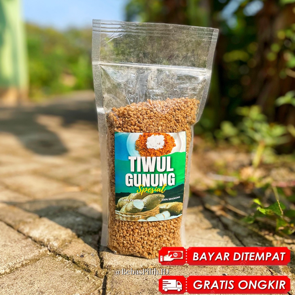 

TIWUL INSTAN/OYEK TIWUL NASI TIWUL TERBUAT DARI SINGKONG ALAMI WARNA SEMU COKLAT 800g KHAS KEDIRI