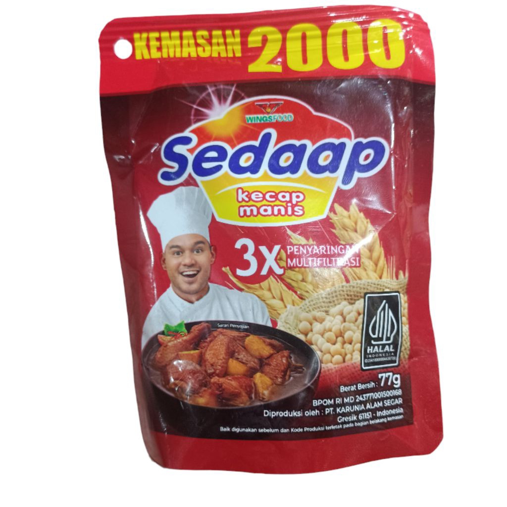 

Kecap Manis Sedap Sedaap WingsFood 77gr Kedelai Hitam