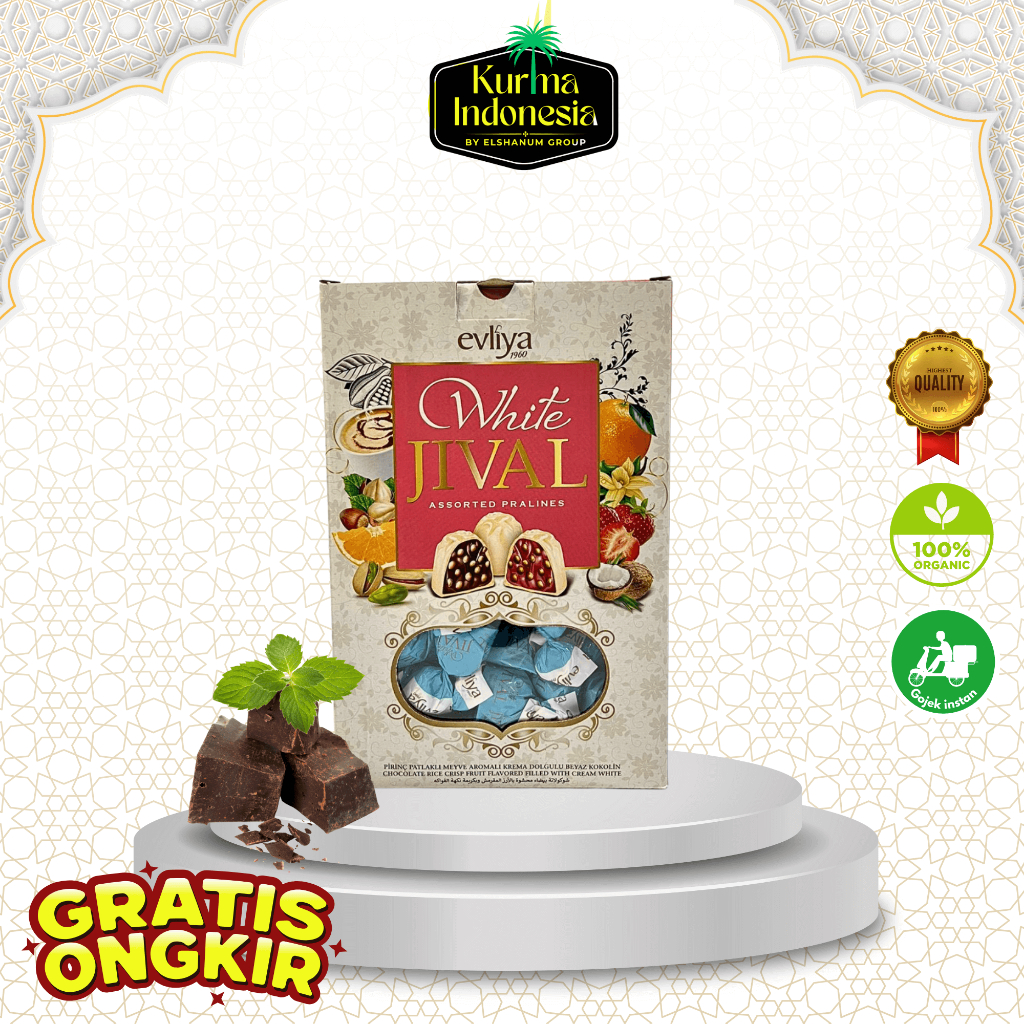 

Coklat Turkey Evliya Jival White 2 kg chocolate Cokelat Premium