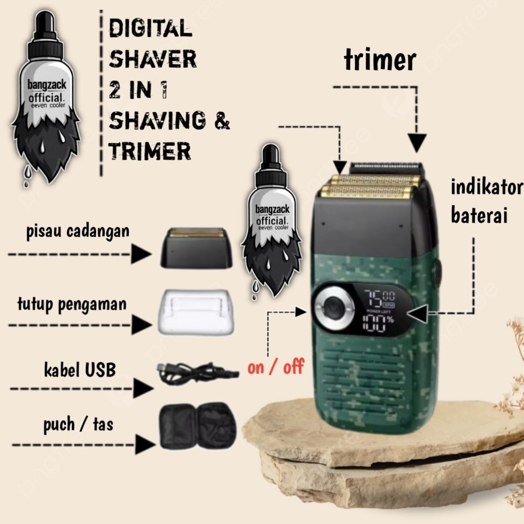 digital shaver army kemei km 2027