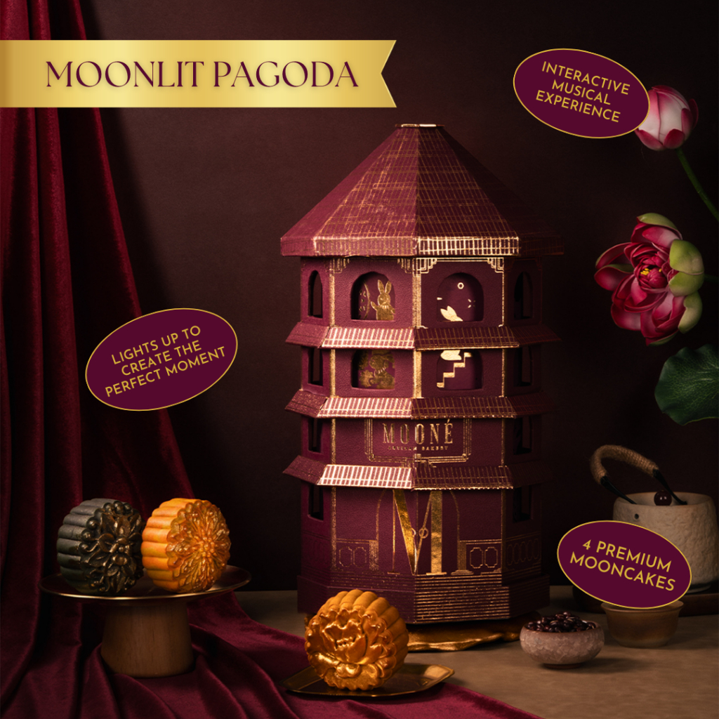 

MOONE Mooncake Hampers Kue Bulan Halal - Paket Exclusive Pagoda Isi 4