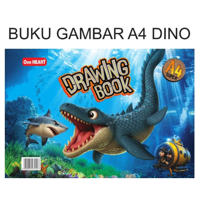 

(Pak/10Pcs) One Heart - Buku Gambar A4 Super Murah / Drawing Book by Gelatik