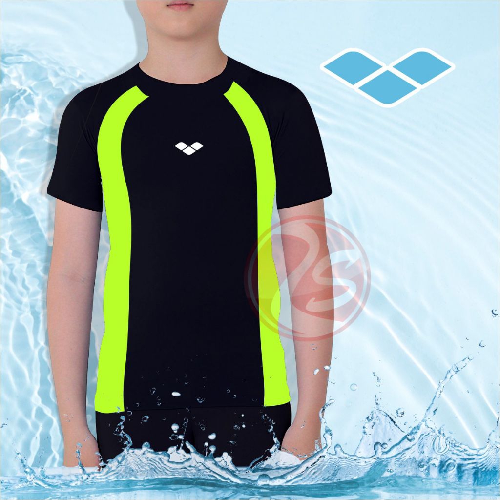 Pakaian renang anak laki-laki/perempuan manset pendek anak baju anak unisex baju anak remaja Sport