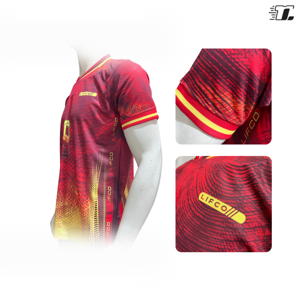 Lifco Jersey Voli Cowok Premium  Full Printing Jivana Red Series