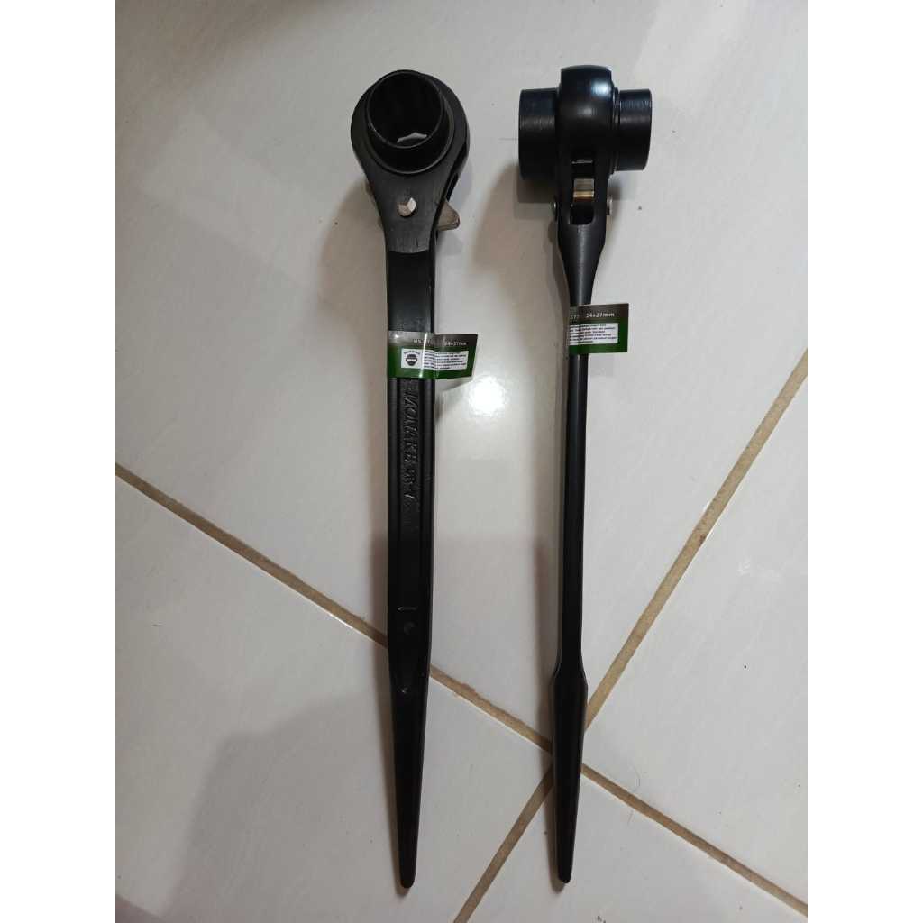 MONAKE Kunci Ring Rachet Skafolding / Torsi 2 Arah Bolak-Balik Rachet