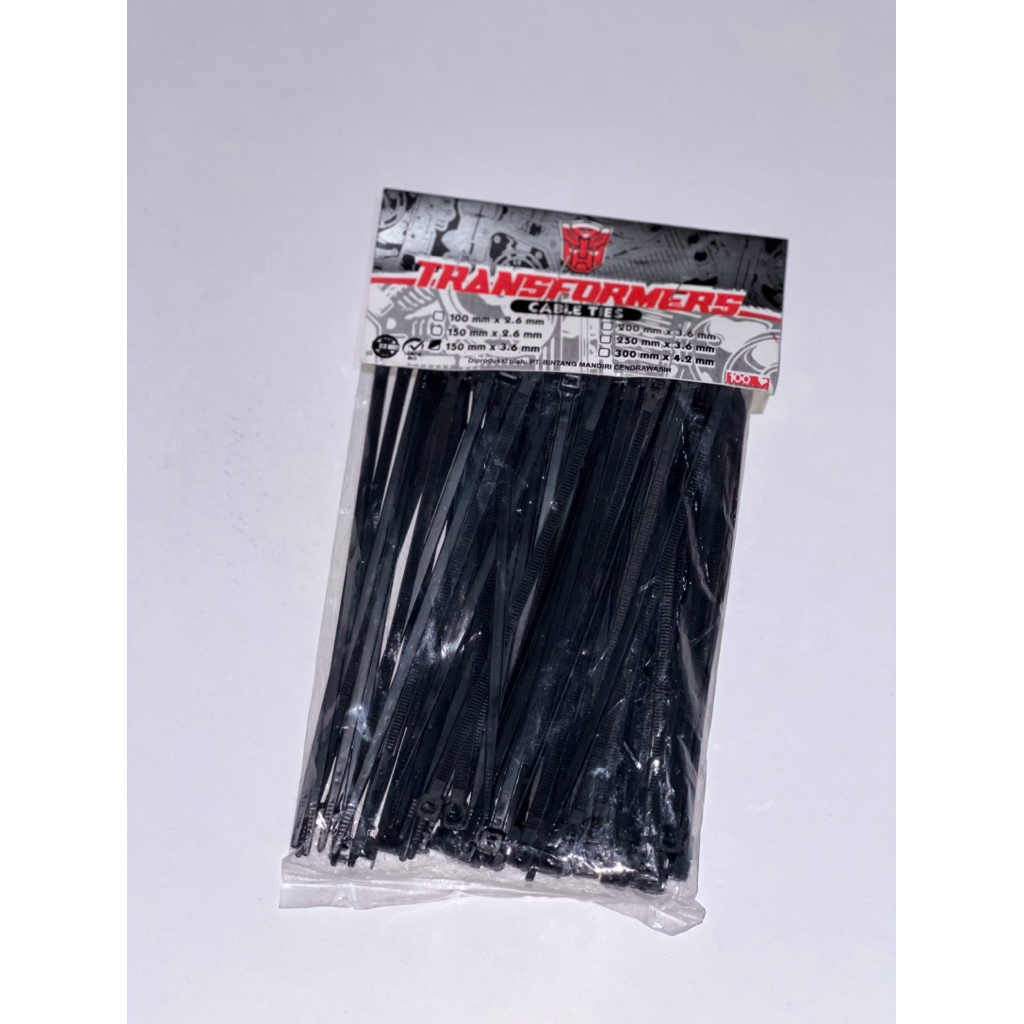 

Tali Tis Pendek Sedang Hitam [100 Pcs]