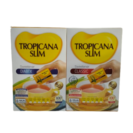 

Tropicana Slim Sweetener 100 sachet /centraltrenggalek