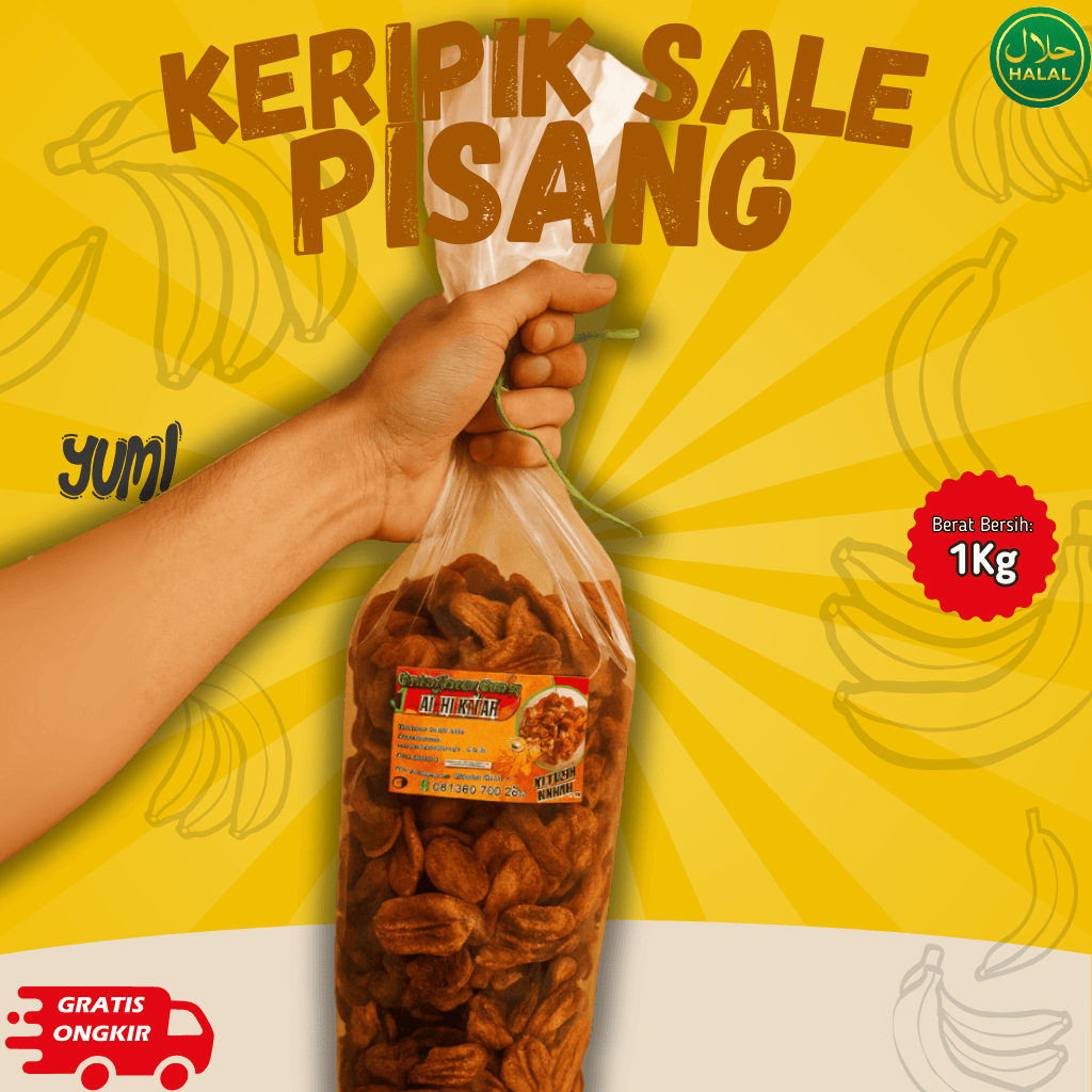 

Keripik Sale Pisang Manis Renyah Khas Cilacap 500 gr