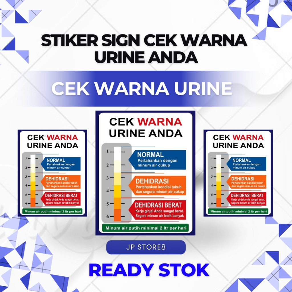 

STIKER VINYL CEK WARNA URINE ANDA Uk. 20 x 25 CM SIGN RAMBU K3