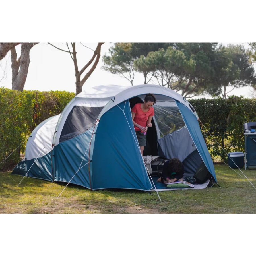 Tenda Kemah Arpenaz 4.1 Rangka Arpenaz 1 Ruang Tidur F&B PUTIH BIRU 4 ORANG