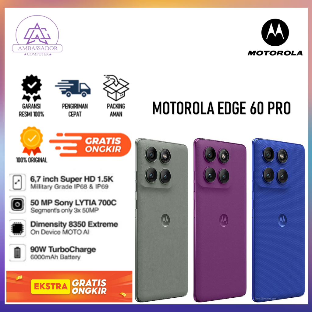 Motorola Edge 60 Pro 5G 12/256 GB 12GB 256GB Smartphone Android 15