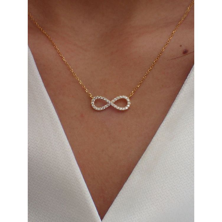 INFINITY NECKLACE DIAMOND / KALUNG EMAS / EMAS 10K