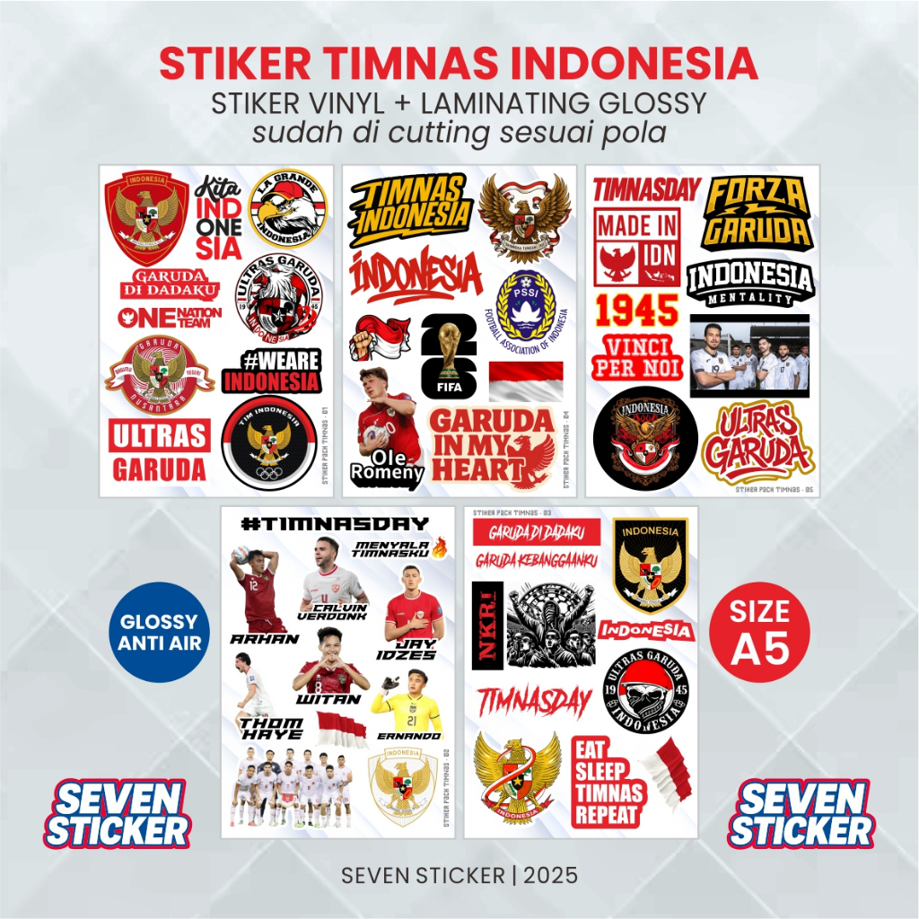 

Stiker Timnas Indonesia - Stiker sheet tahan air