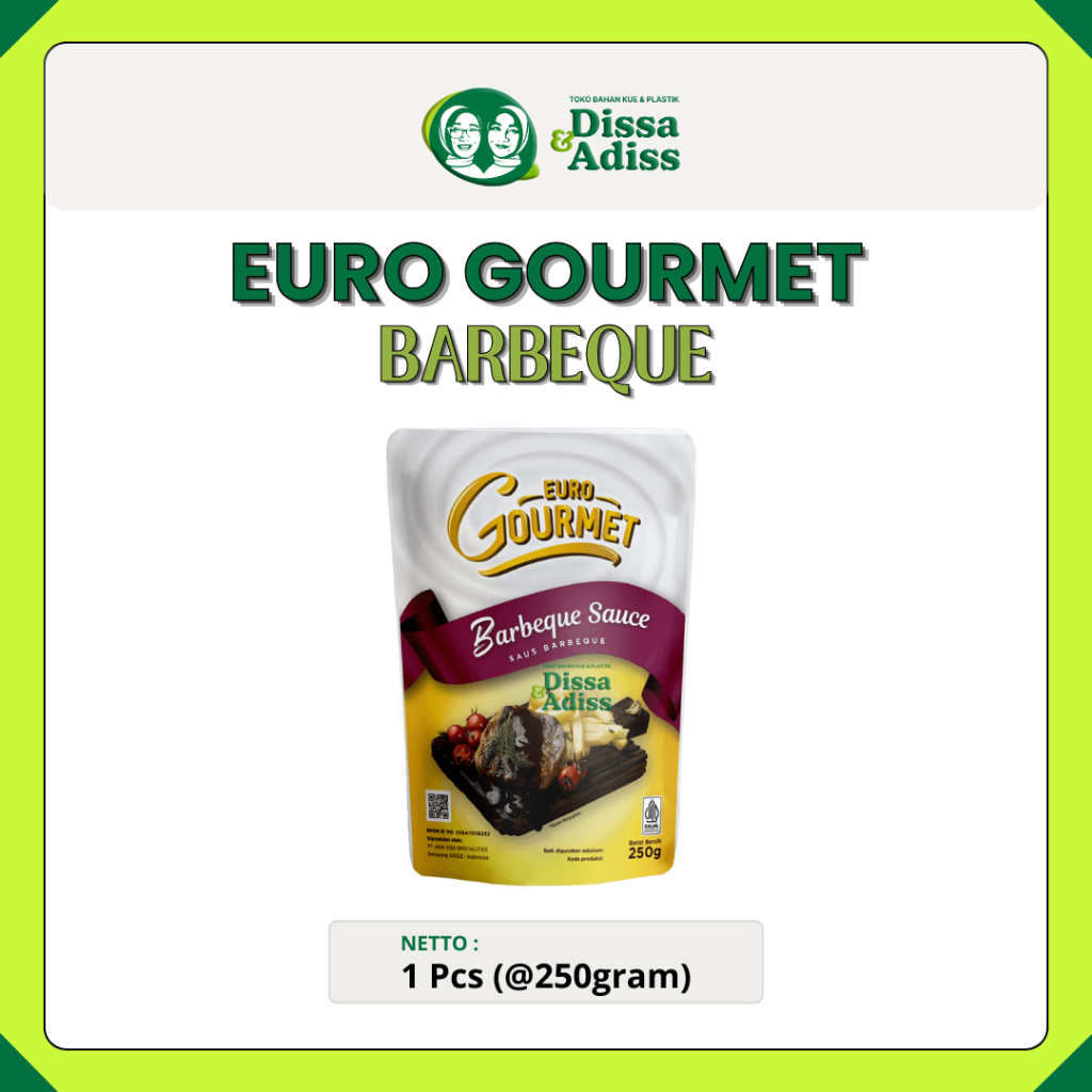 

EURO Gourmet Barbeque Sauce 250gr | Saus Barbeque by Gourmet - Tobaqdissa