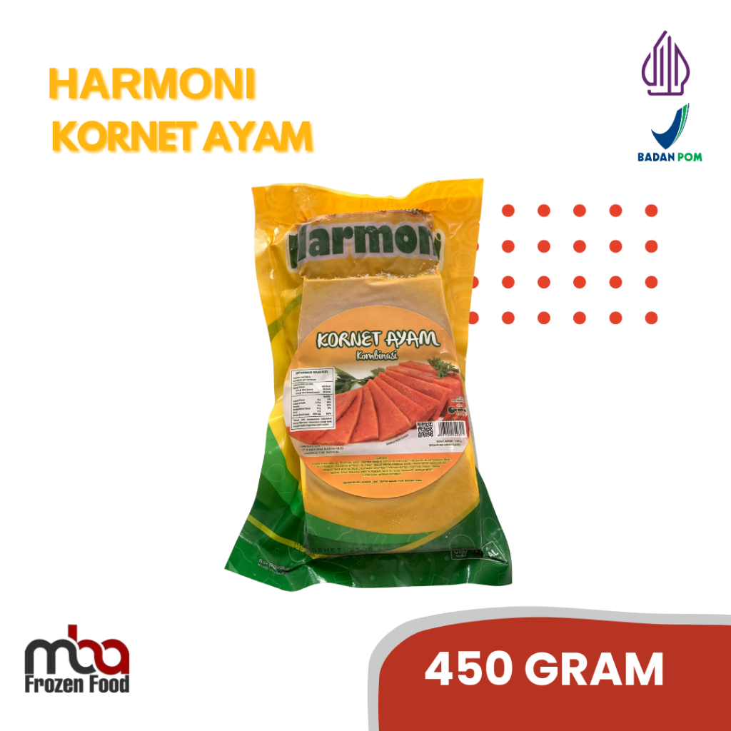 

Harmoni Kornet Ayam 450 Gram /Sosissapi /Sapi /Sosis /Daging /Kornet /Sate /Snack /Camilan /Dagingsapi /Burger /Dagingayam /Ayam /Frozenfood /Smokebeef /Beef