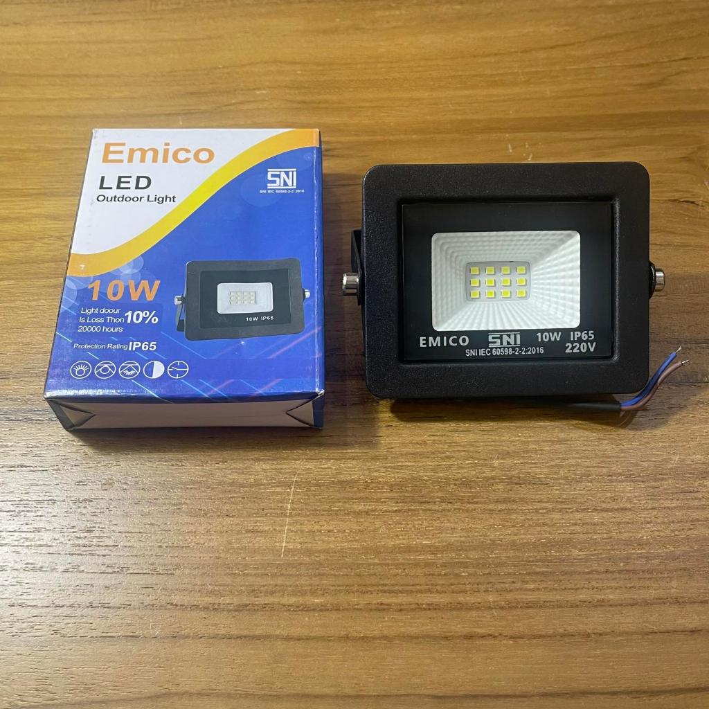 EMICO LAMPU SOROT LED 10 WATT / LED FLOOD LIGHT / LED OUTDOOR LIGHT