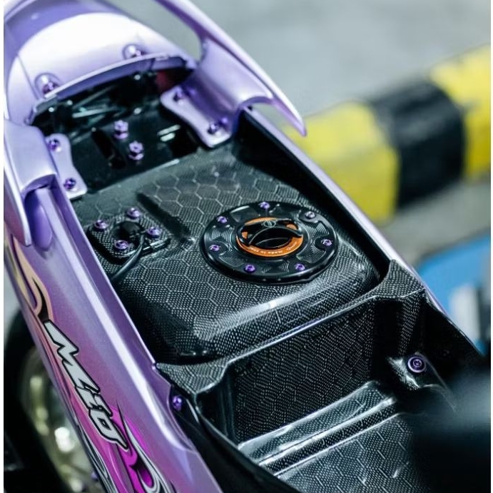 tangki mio sporty smile carbon kevlar hexagon custom