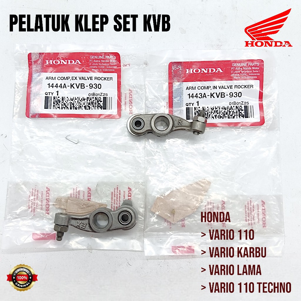 Pelatuk Klep Set KVB Asli Original Motor Honda Vario 110 Karbu CW Old Lama Vario 110 Techno Karbu